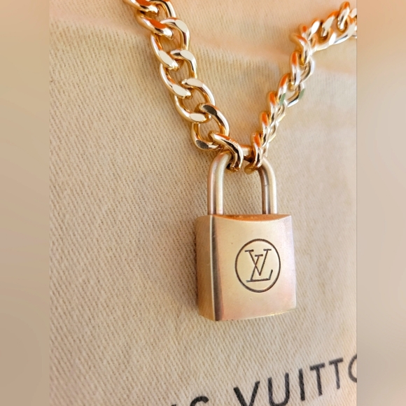 Louis Vuitton Jewelry 22 Louis Vuitton Antique Padlock Necklace
